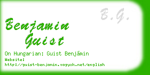 benjamin guist business card